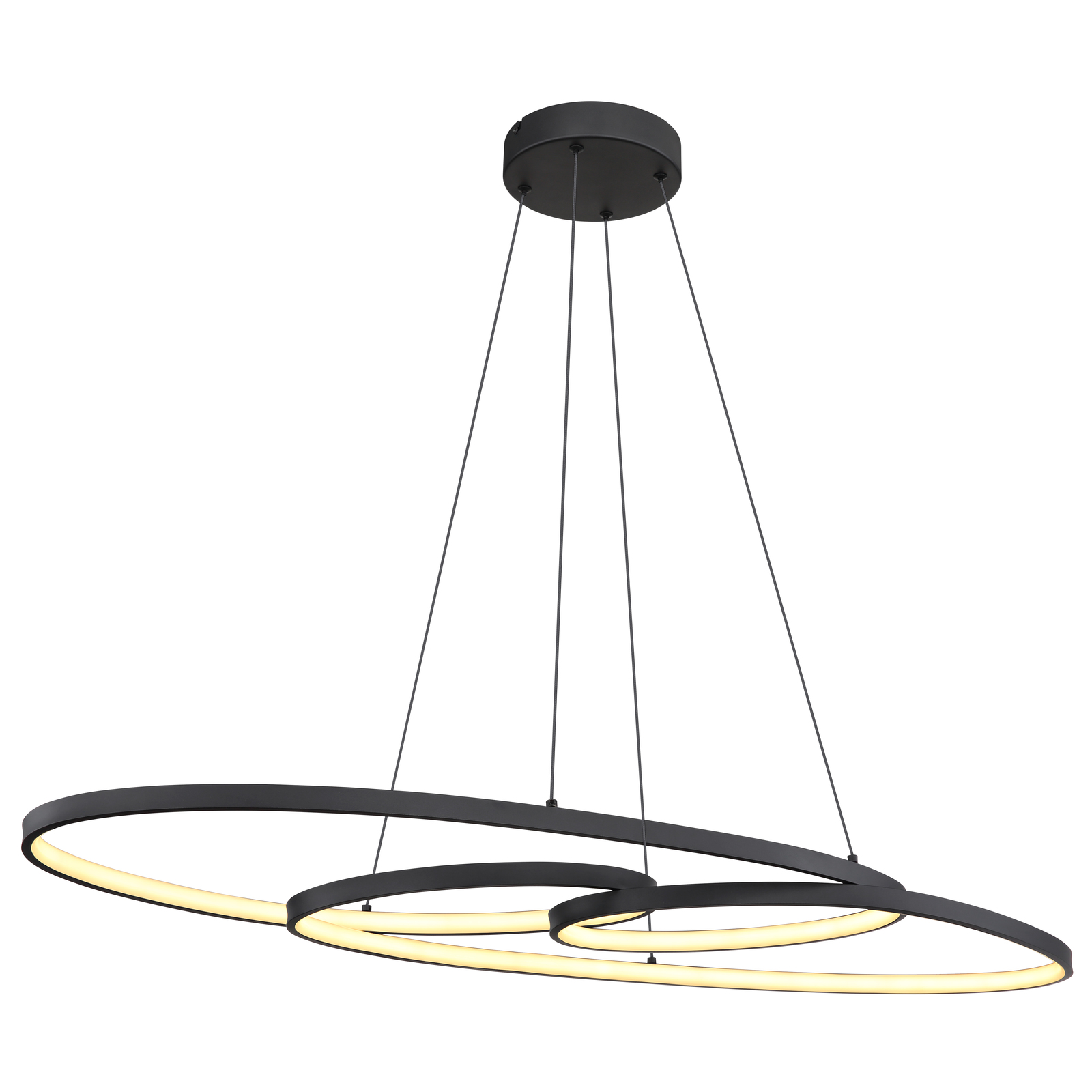 LED-Hängeleuchte Spira, Metall schwarz