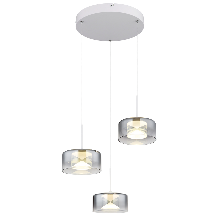 LED-Deckenleuchte Belinda, weiss/rauch