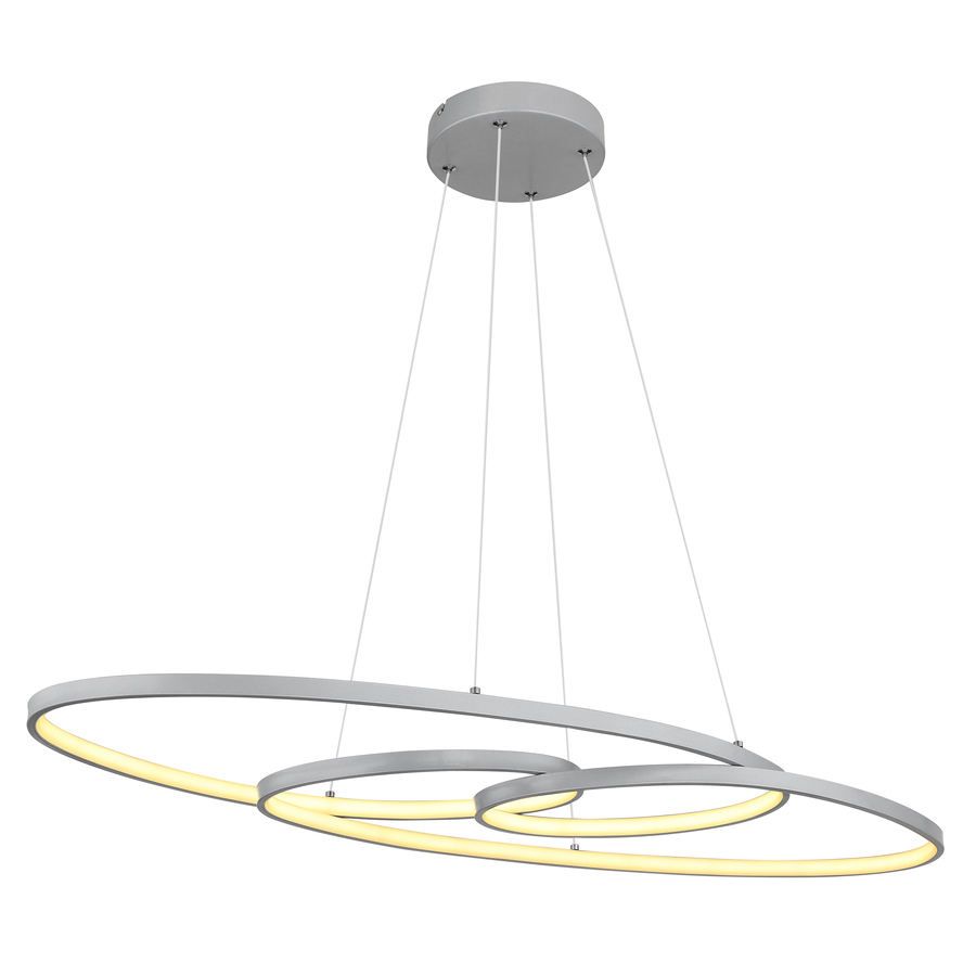 LED-Hängeleuchte Spira, Metall silber