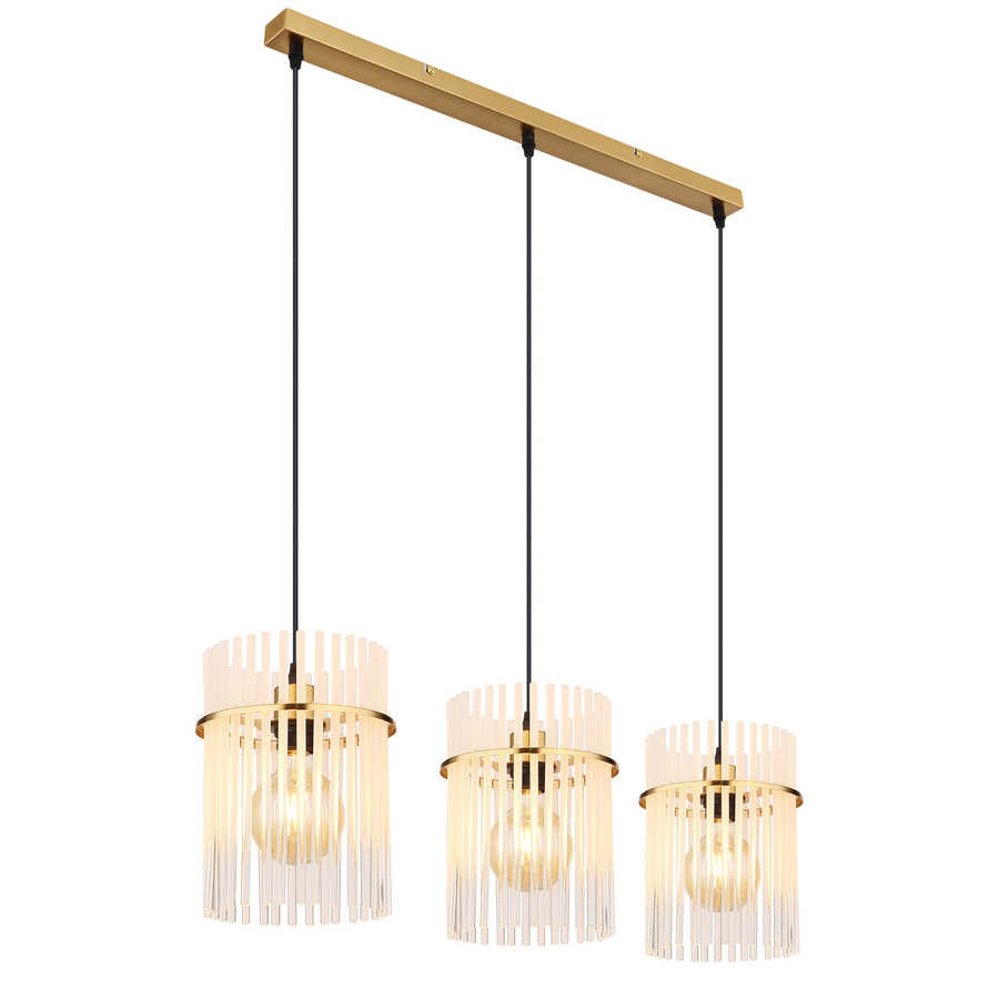 Hängeleuchte Gorley gold/klar