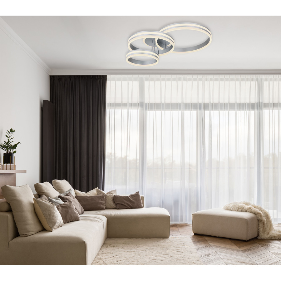 LED-Deckenleuchte Rubio, 3-flammig, dimmbar
