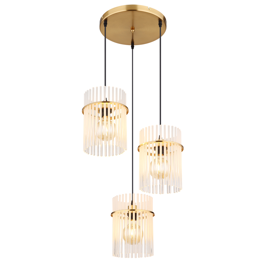 Pendelleuchte Gorley gold/klar