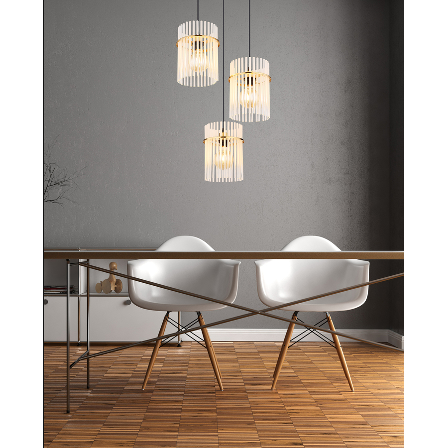 Pendelleuchte Gorley gold/klar
