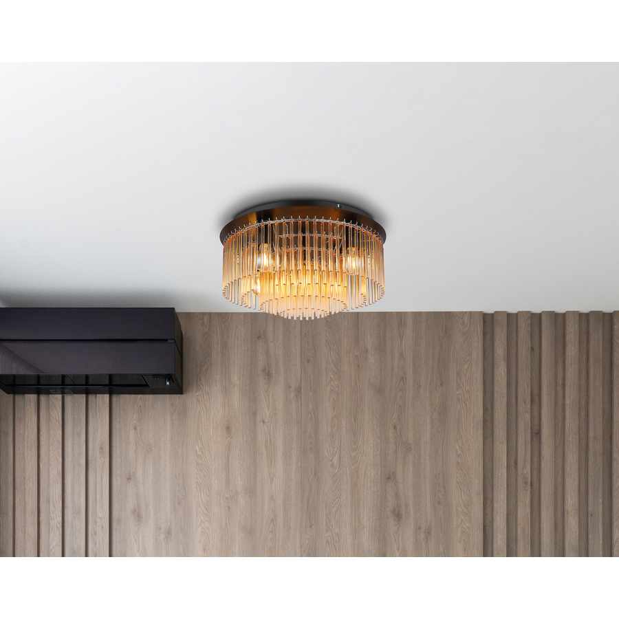 Deckenleuchte Gorley, amber Ø 50 cm