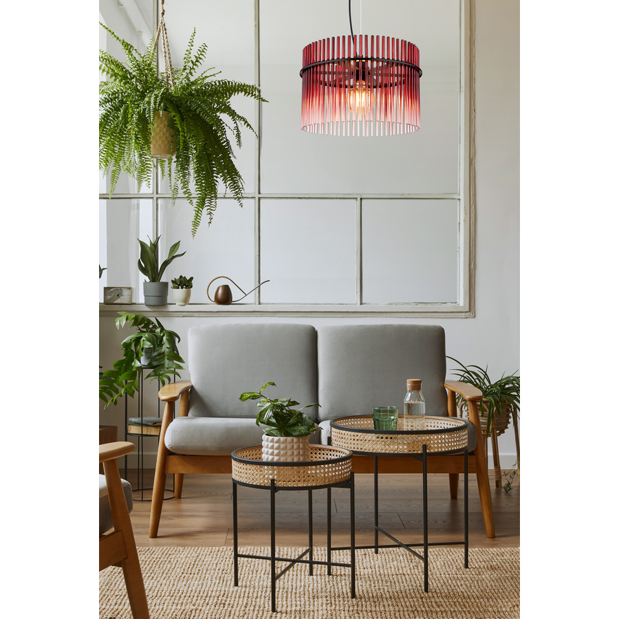 Hängeleuchte Gorley, rot Ø 40 cm